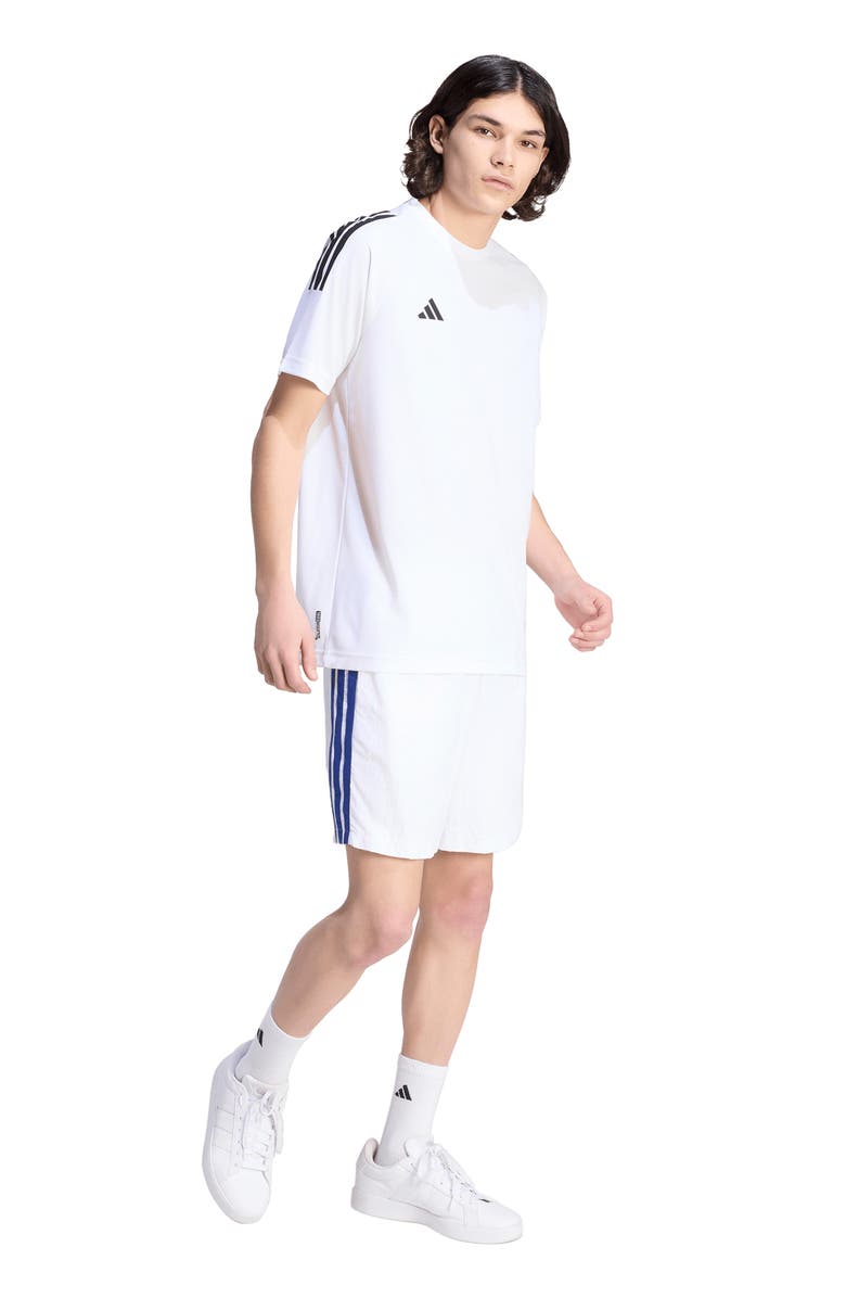 adidas Chelsea Essentials 3-Stripes Shorts, Alternate, color, White/ Ink/ Ink/ Ink