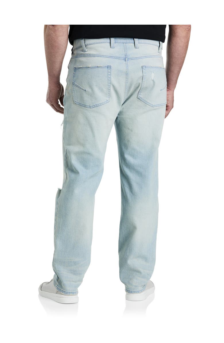 True Nation by DXL Lights Out Rip and Repair Taoered-Fit Jeans, Alternate, color, Lights Out