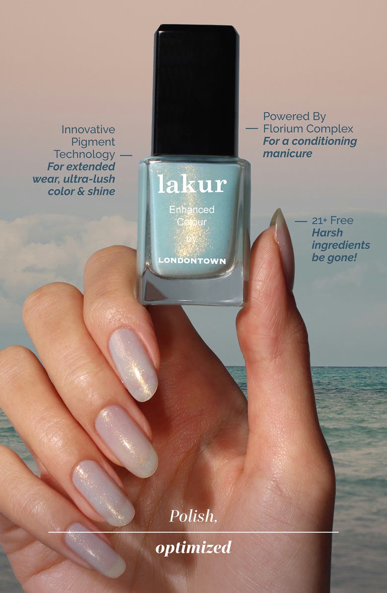 Londontown lakur Nail Polish, Alternate, color, Aegean Aqua