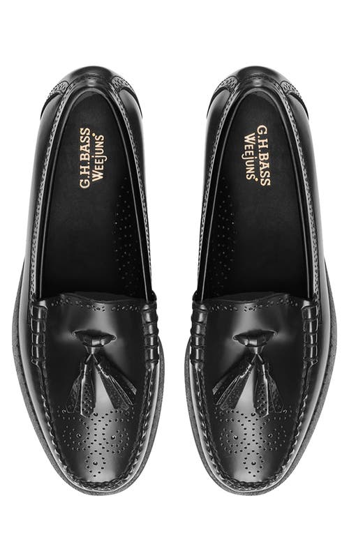 G.h.bass Larkin Tassel Brogue Weejun Loafer In Black