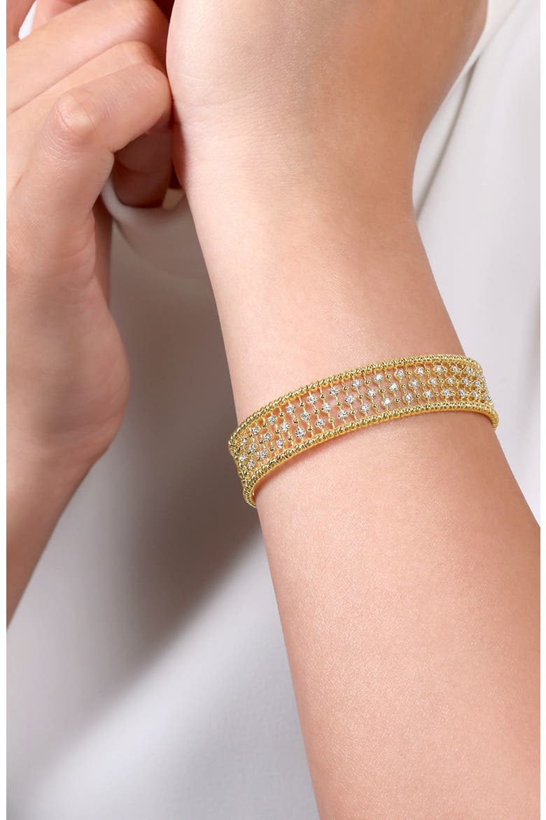 Diamond 14K Gold Wide Cage Cuff Bracelet, Alternate, color, 14K YELLOW GOLD