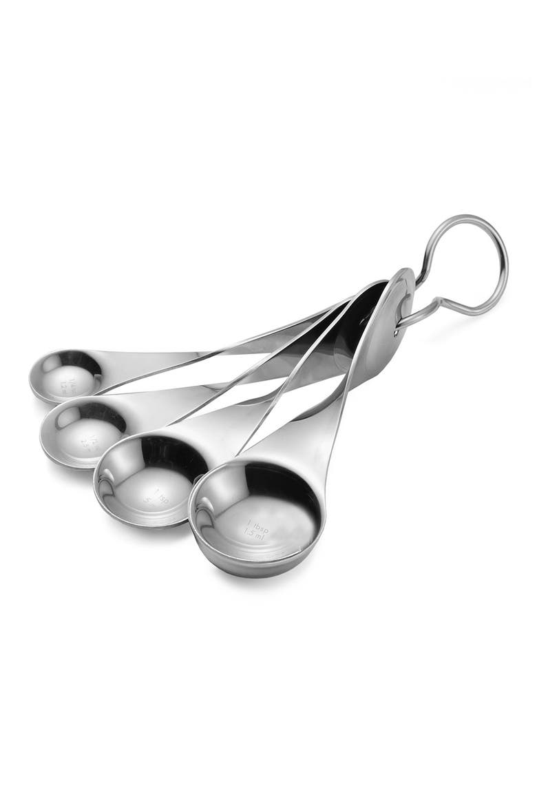 'Twist' Measuring Spoons, Main, color, SILVER