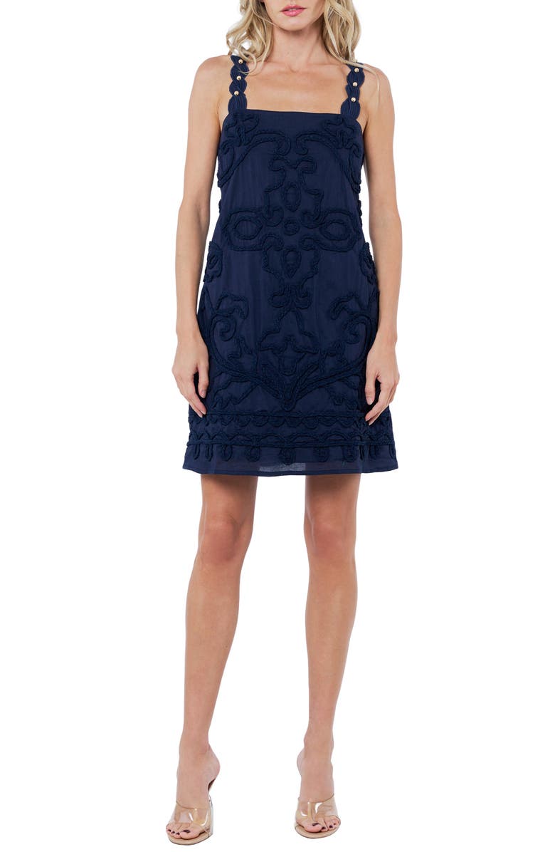 CIEBON Harper Soutache Minidress, Main, color, Navy