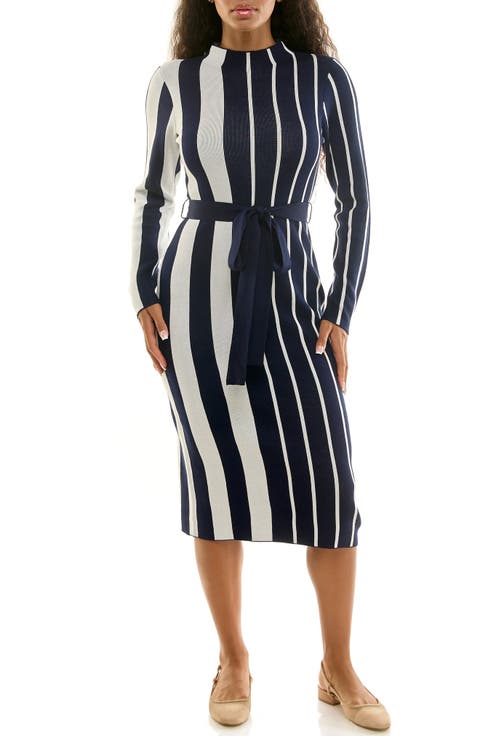 Colorblock Stripe Sweater Dress
