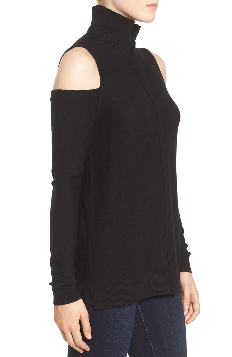 Trouvé Funnel Neck Cold Shoulder Sweater, Alternate, color, 