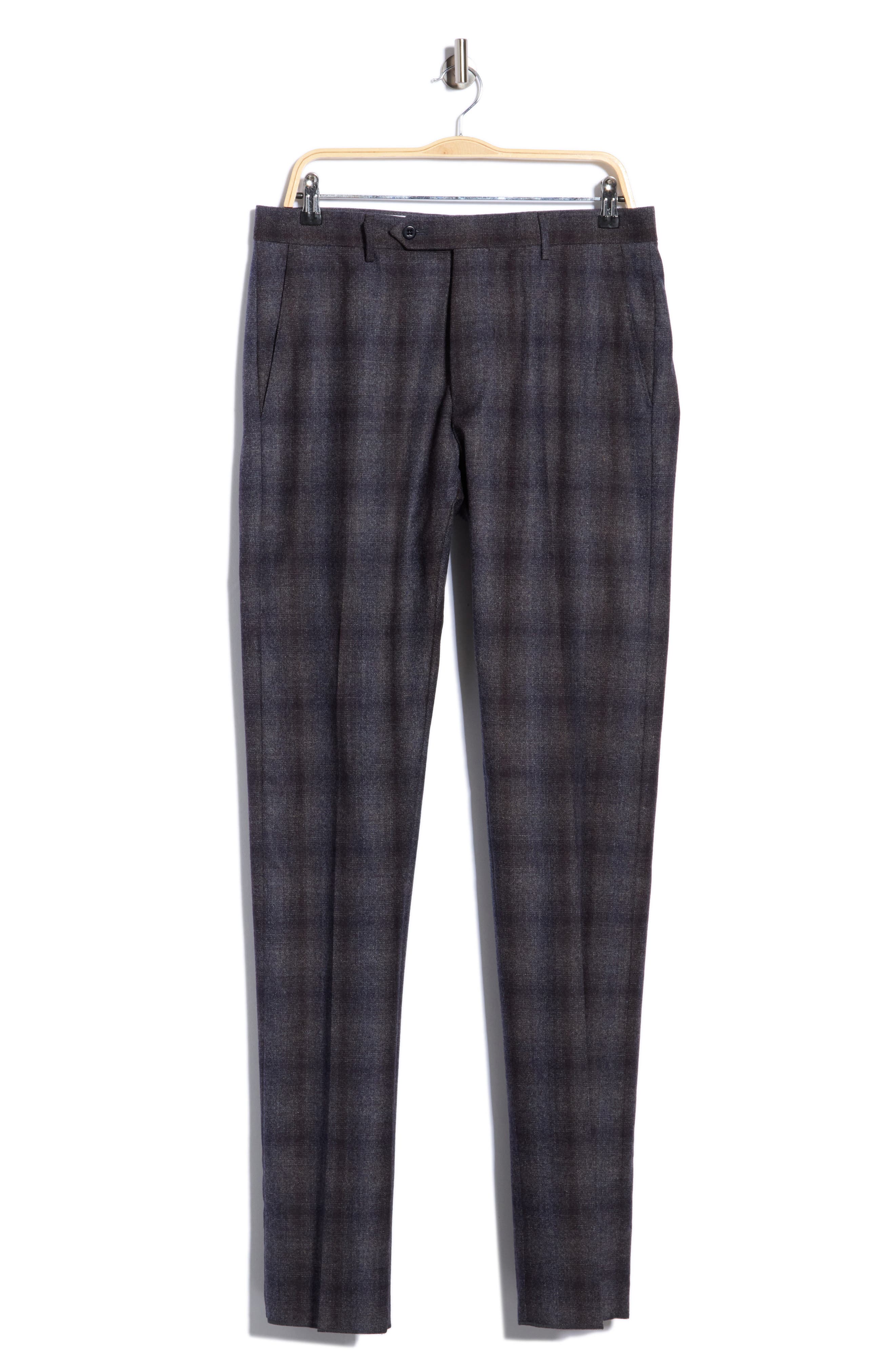 Noah Plaid Wool Blend Trousers