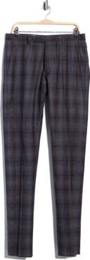 Zanella Noah Plaid Wool Blend Trousers
