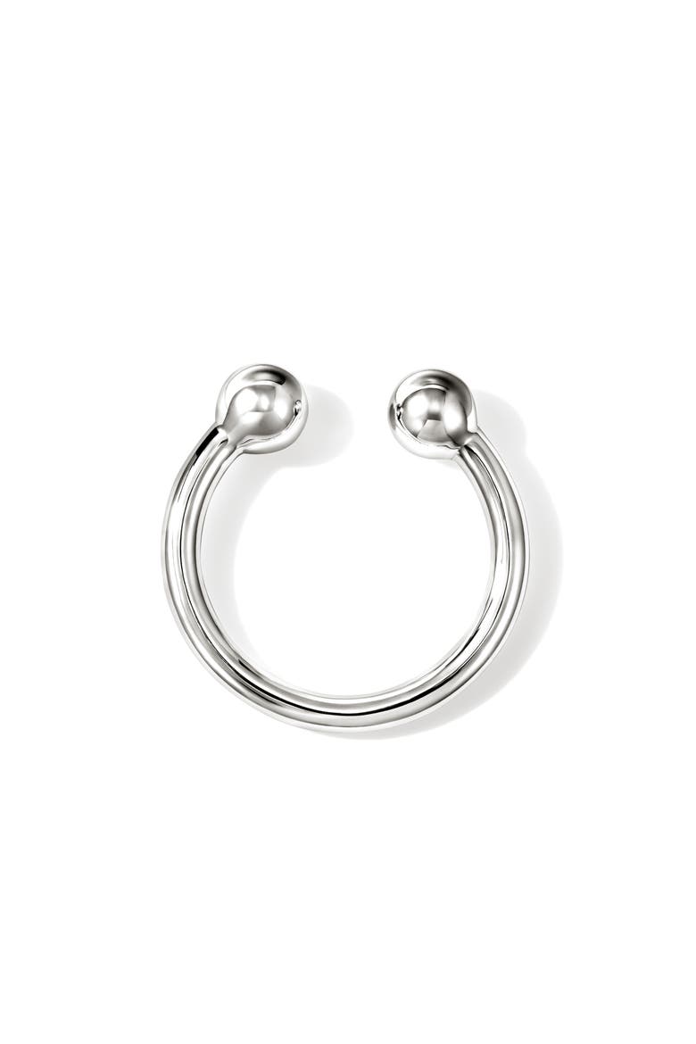 B&F x JH Screwball Open Ring, Sterling Silver, Alternate, color, SILVER