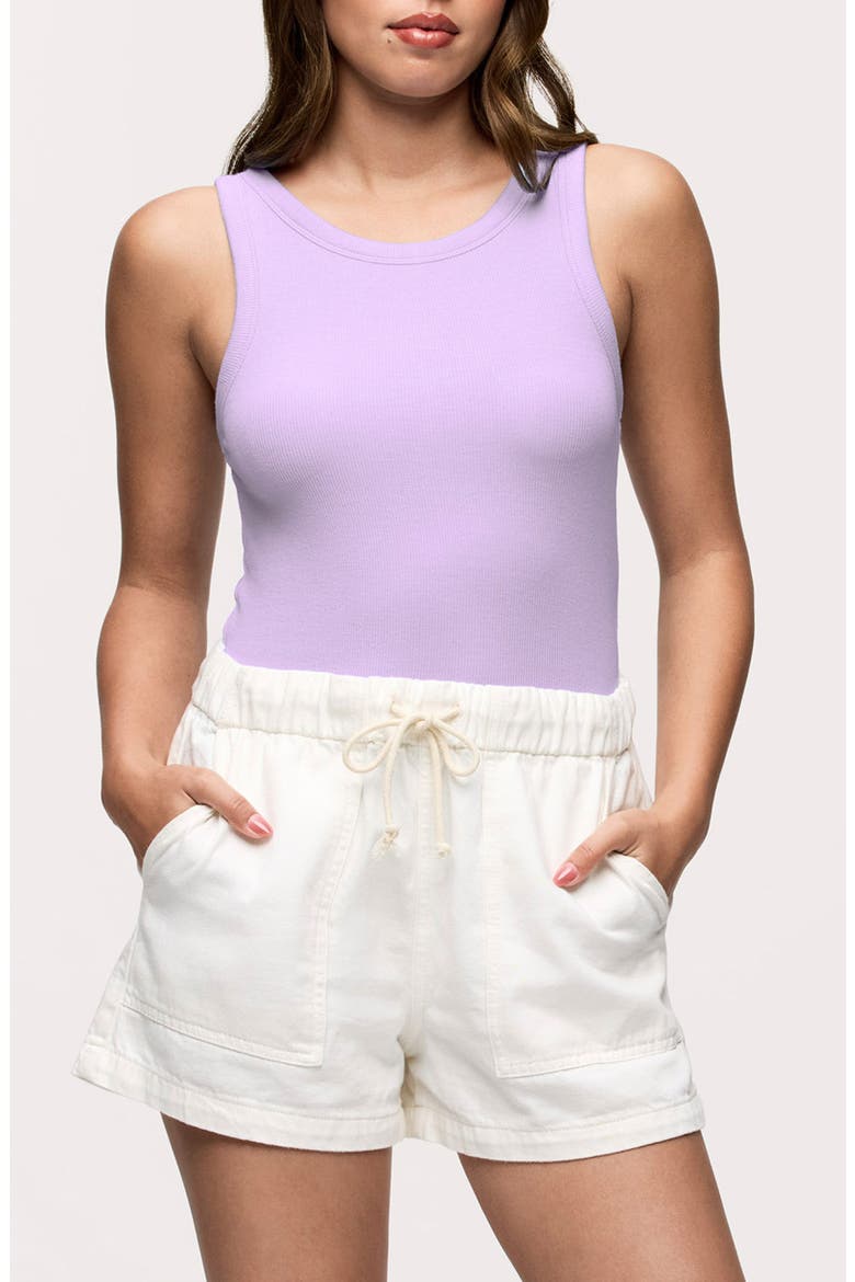 Slinky Rib Knit Stretch Modal Jersey Tank, Main, color, ORCHID