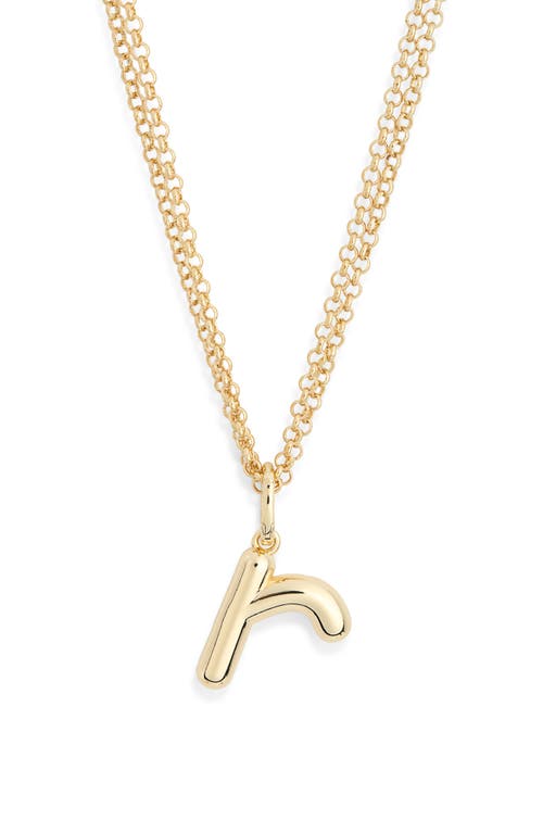 Leith Lowercase Initial Bubble Pendant Necklace In Gold