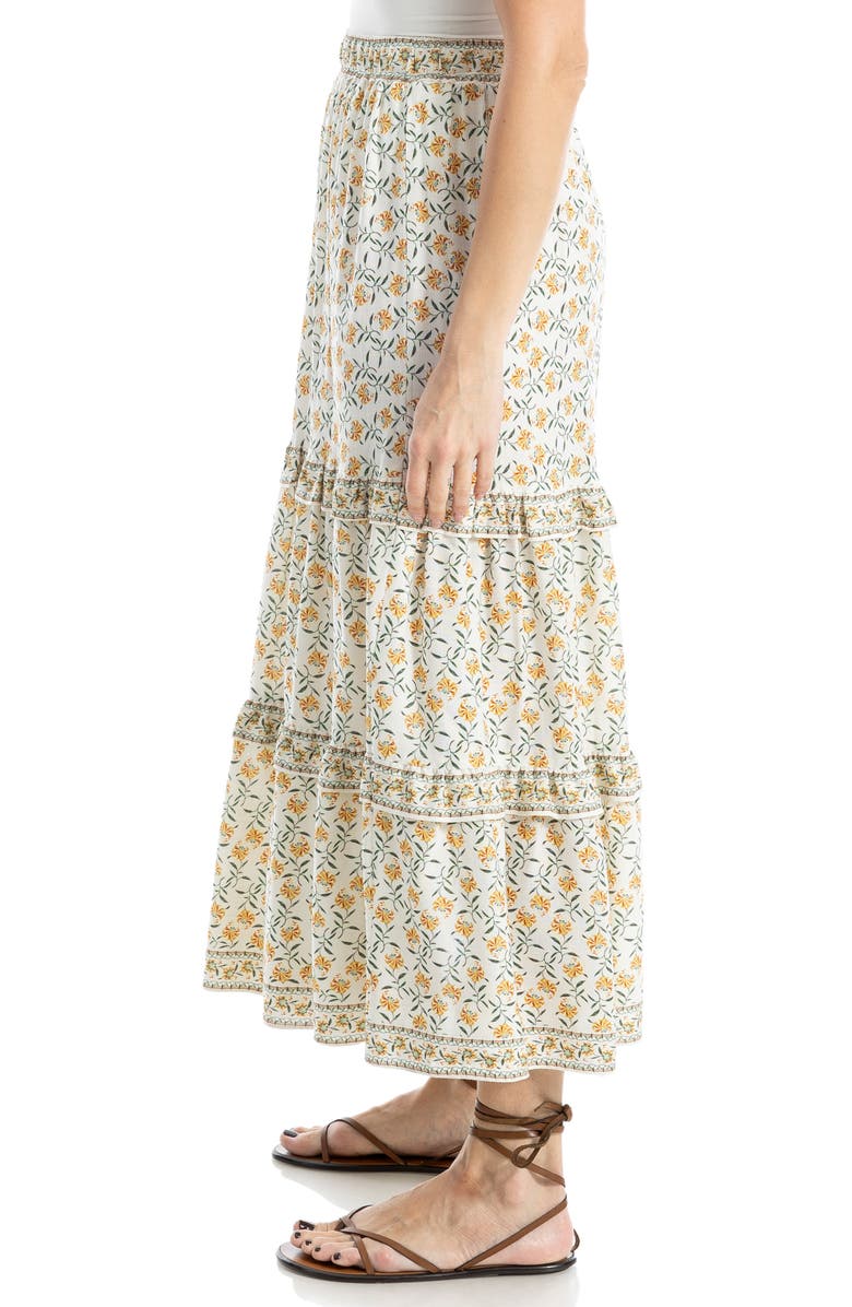 MAX STUDIO Ruffle Tiered Midi Skirt, Alternate, color,