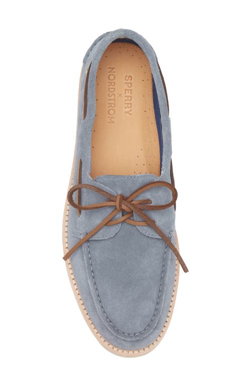 Sperry Top-sider® Sperry Authentic Original™ 2-eye Lugged Boat Shoe In Soft Blue Leather Suede