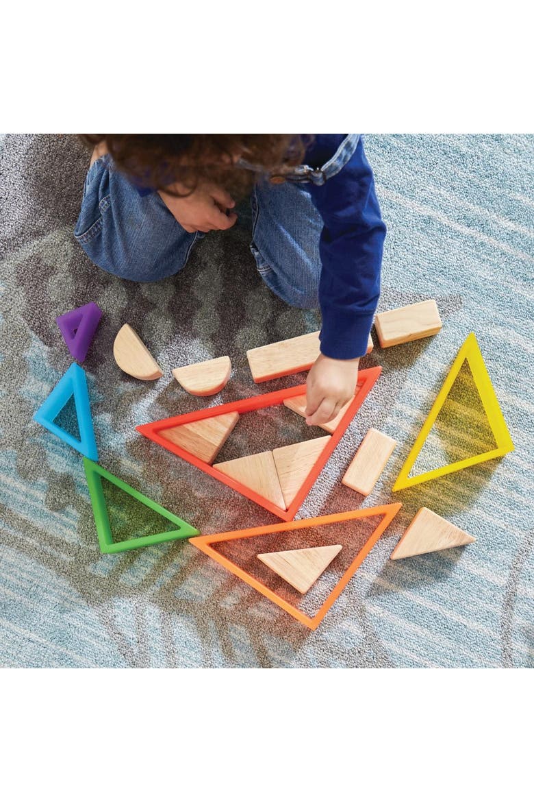 Discovery Triangles - Rainbow - 6 Pieces, Alternate, color, Multicolored