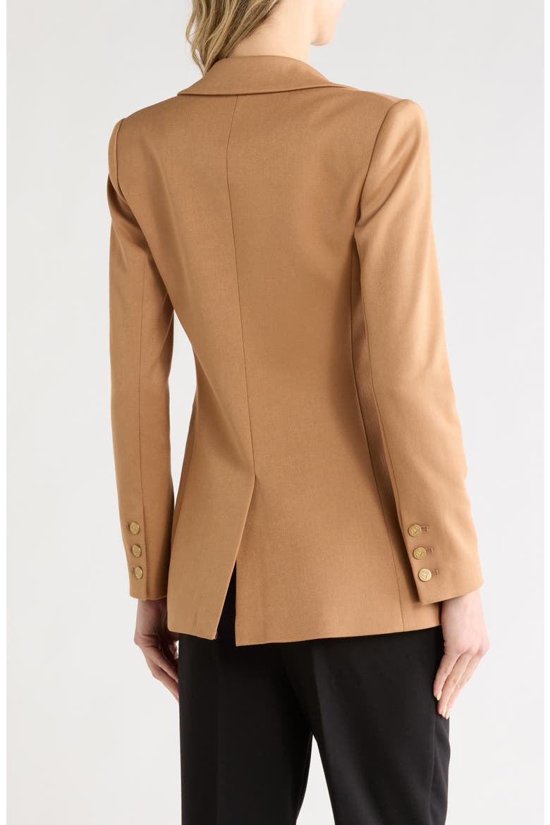 Breann Stripe Long Fitted Blazer, Main, color, TAN