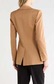 Alice + Olivia Breann Stripe Long Fitted Blazer