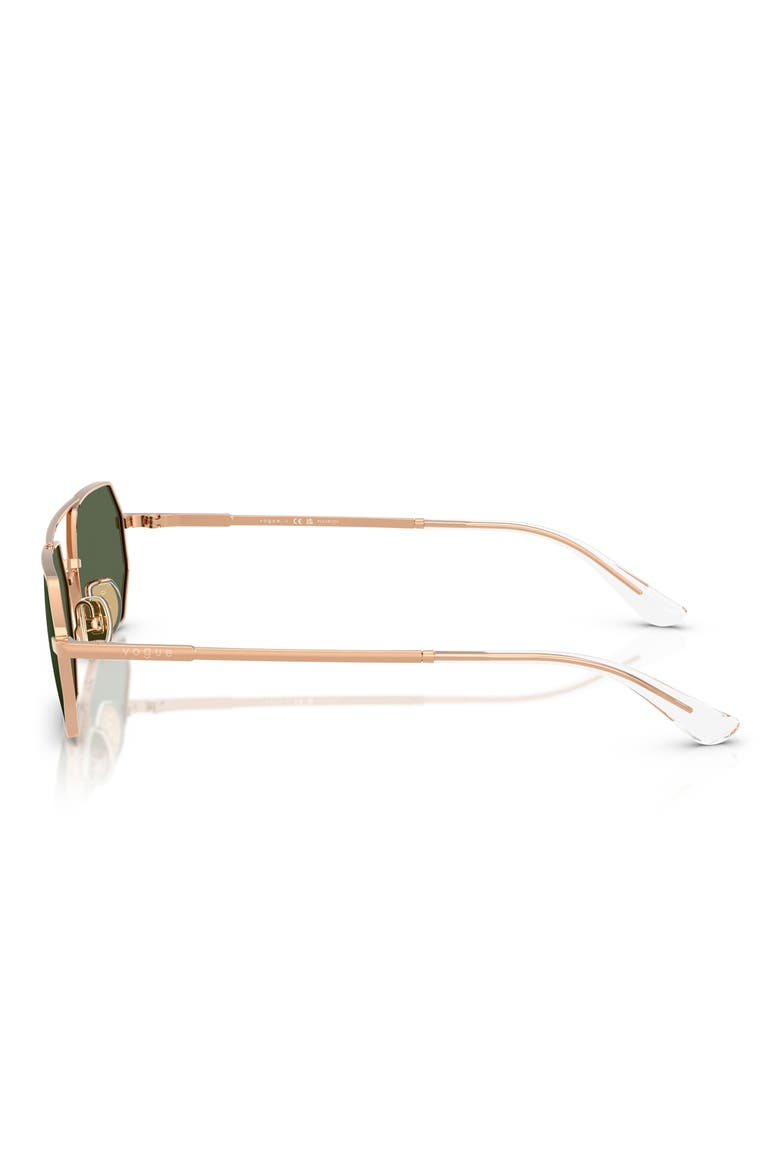 55mm Polarized Irregular Sunglasses, Alternate, color, ROSE GOLD