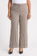 Anne Klein Houndstooth Cuffed Ankle Pants