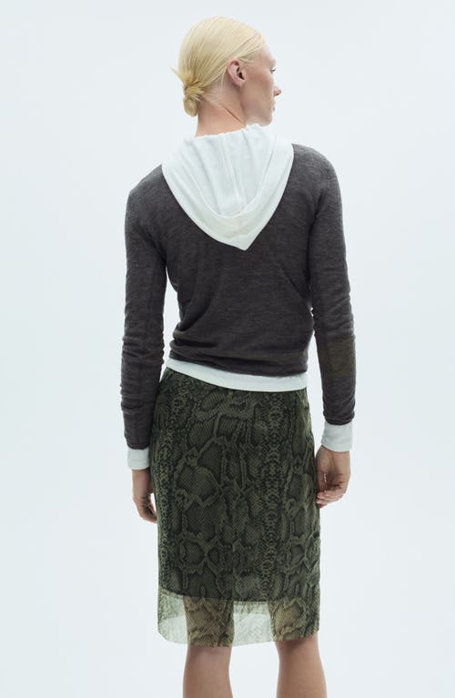 Shop Mango Perkins Funnel Neck Sweater In Charcoal