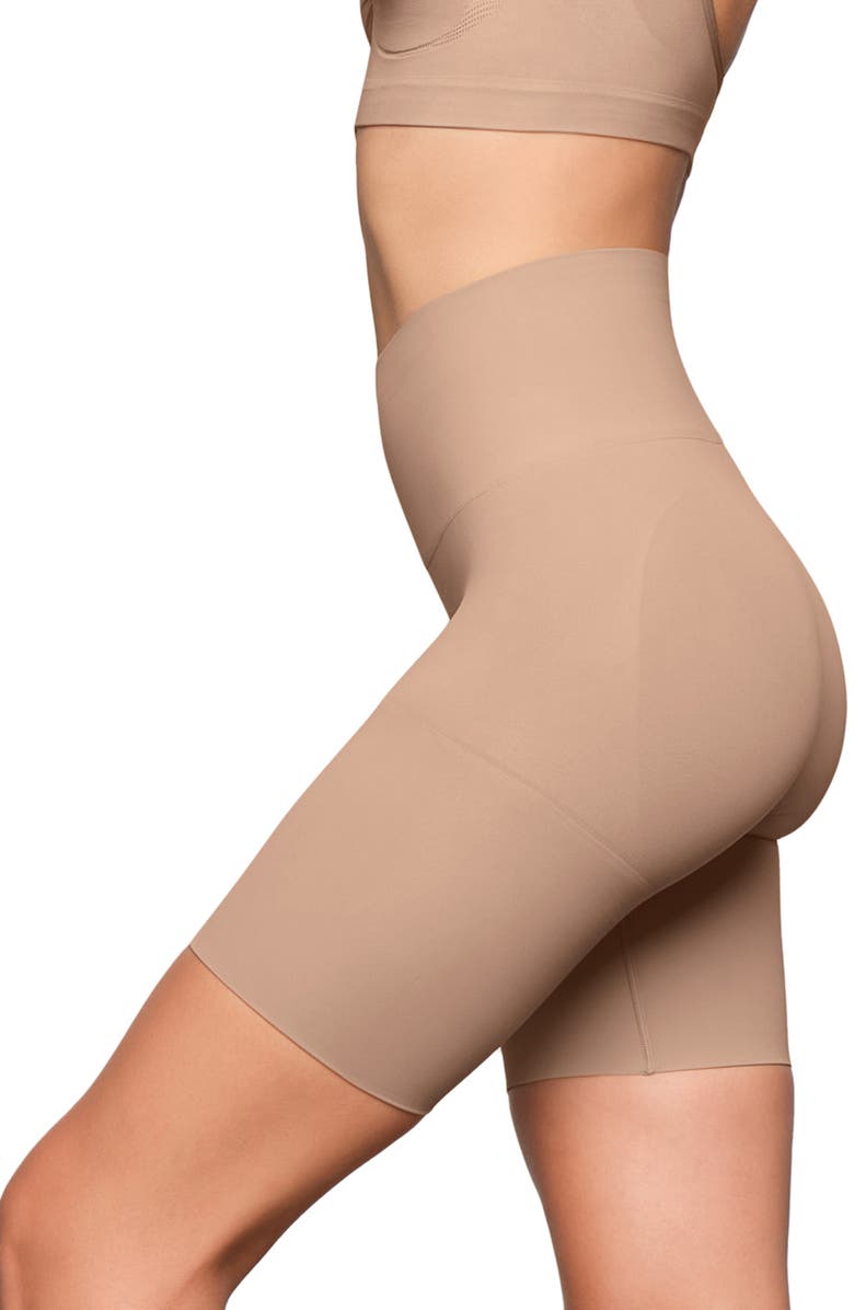 SKIMS Butt Enhancing Lifting Shorts, Alternate, color, Clay