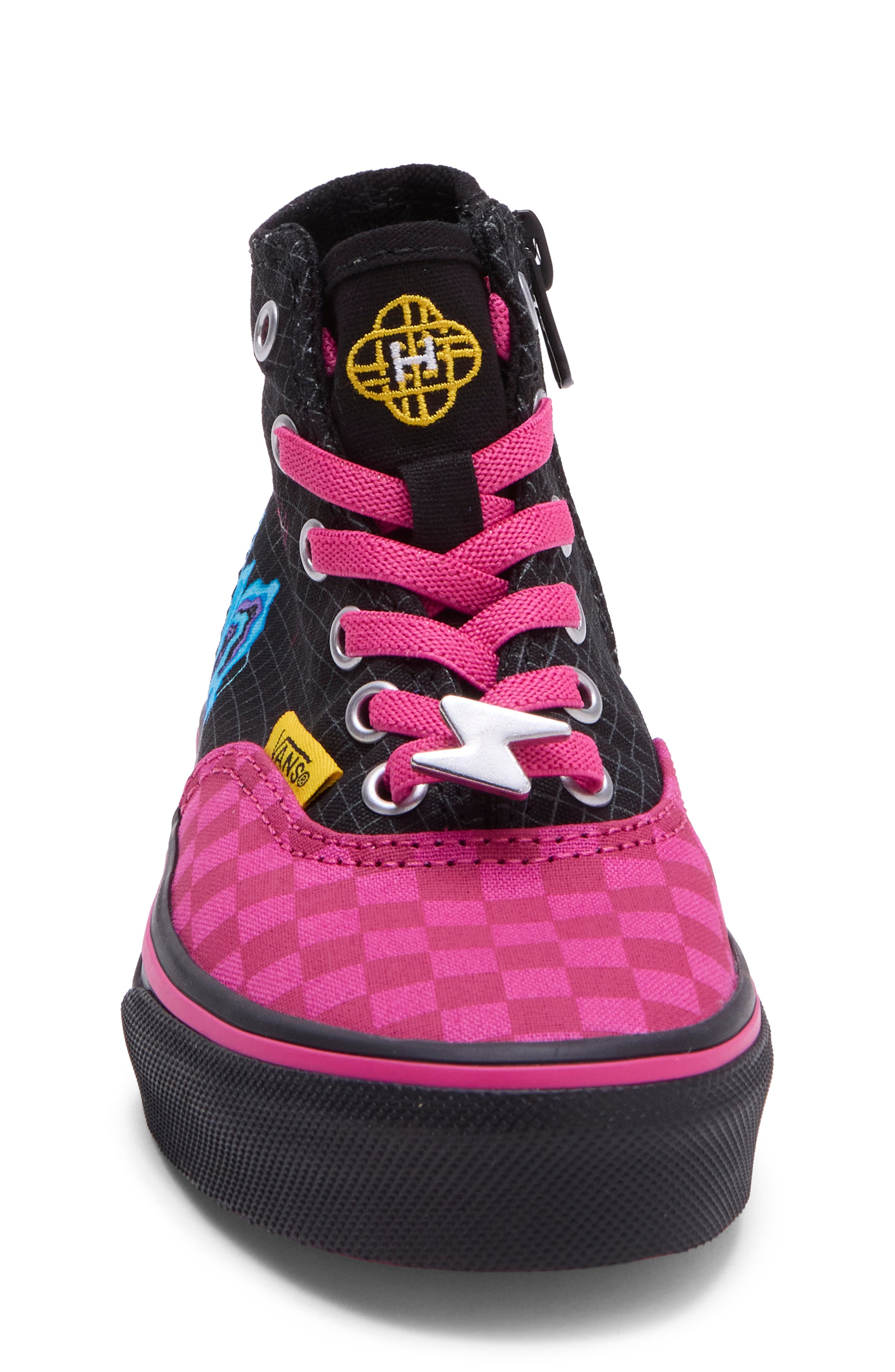 Kids' Mira High Top Sneaker, Alternate, color, BLACK