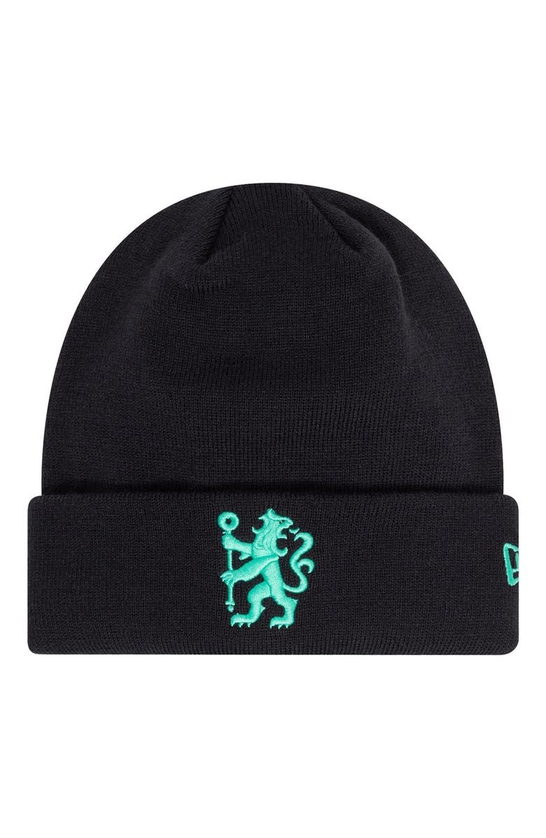New Era Men's New Era Black Chelsea Seasonal Cuffed Knit Hat, Main, color, 