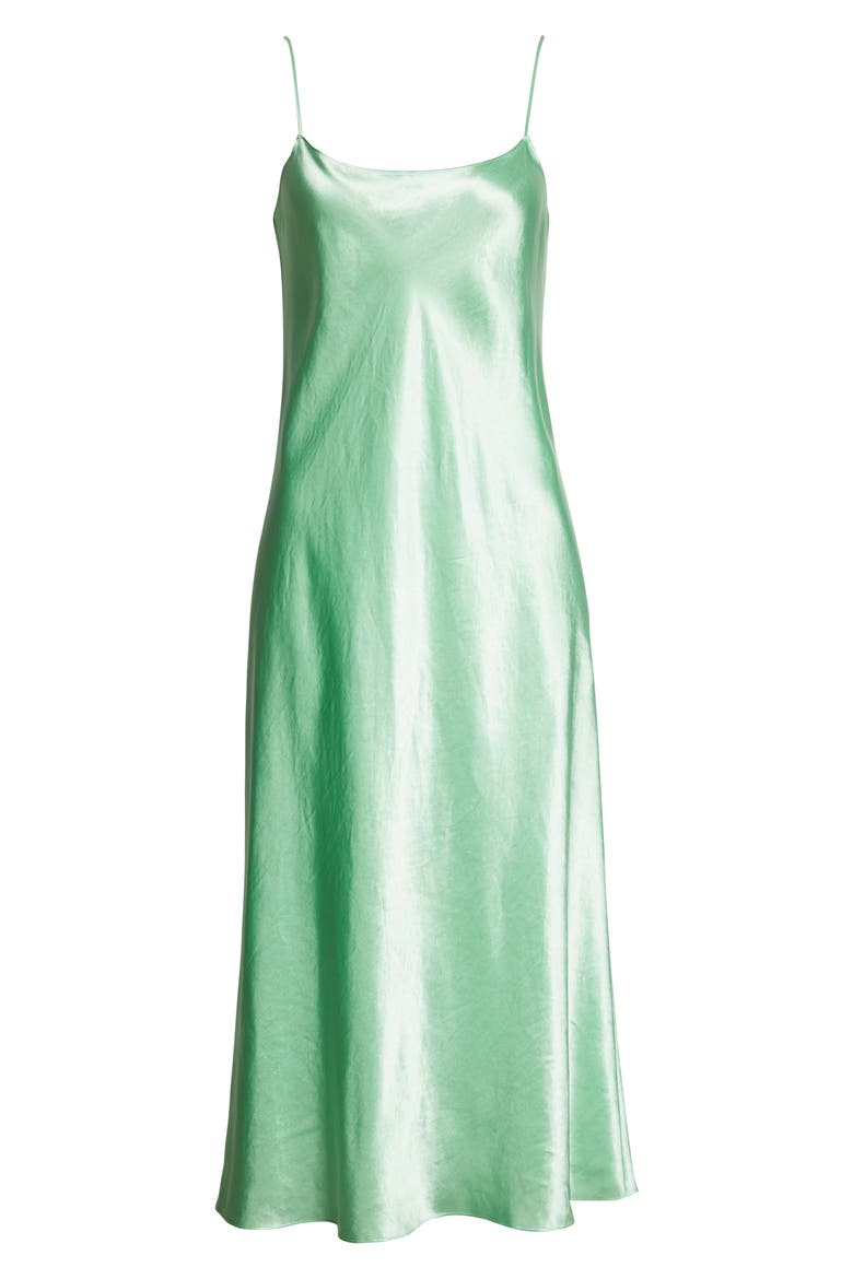 Satin Slipdress, Alternate, color, LIME