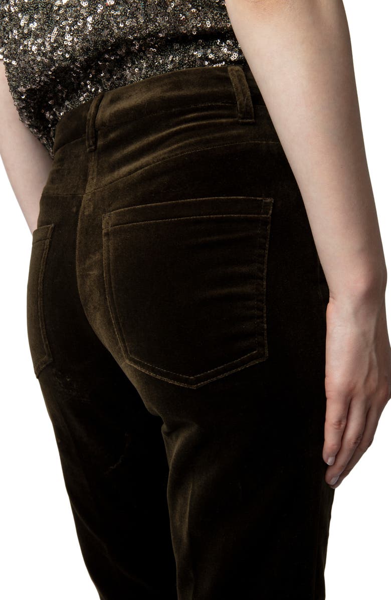 Zadig & Voltaire Pistol Cotton Velvet Pants, Alternate, color, 
