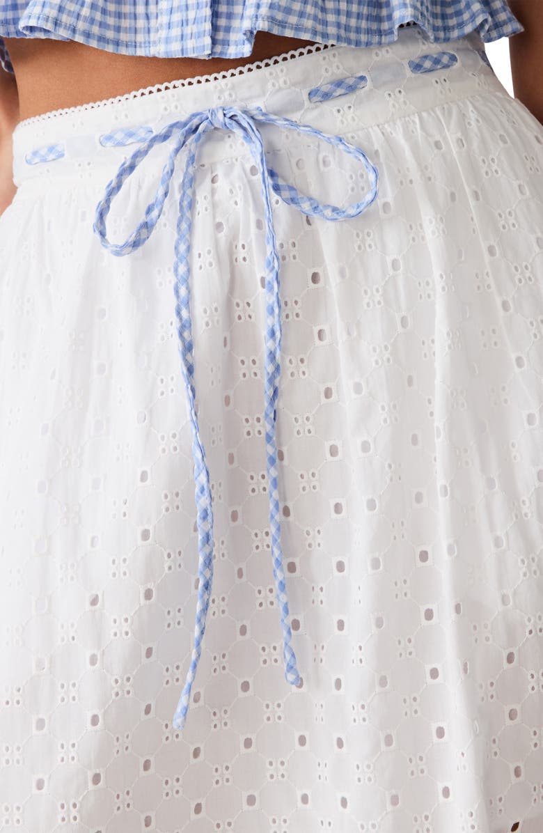 Steve Madden Zana Eyelet Maxi Skirt, Alternate, color, Antique