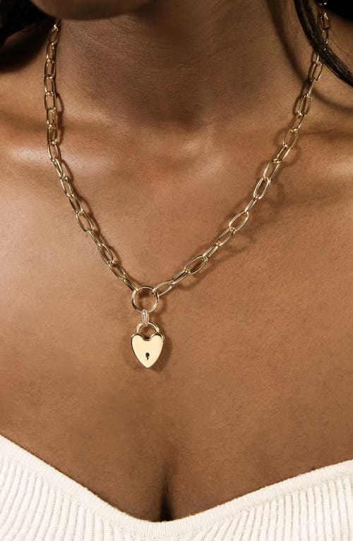 Sterling Forever Mirren Heart Padlock Pendant Necklace