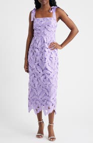 Lucy Paris Dewi Cutout Tie Strap Midi Dress