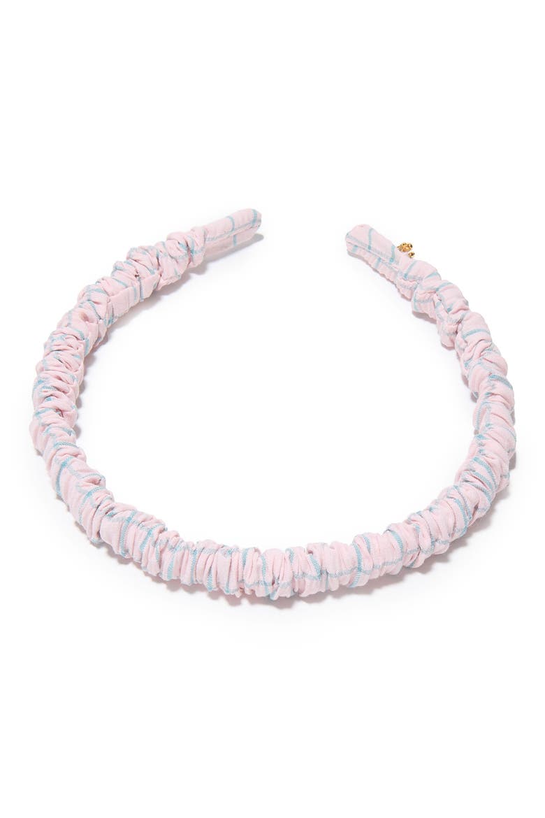 Jessie Ruched Cotton Headband, Alternate, color, BLUSH MIST