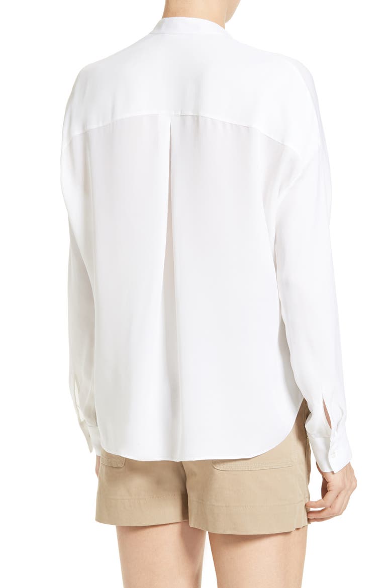 Sheer Silk Blouse, Alternate, color, WHITE