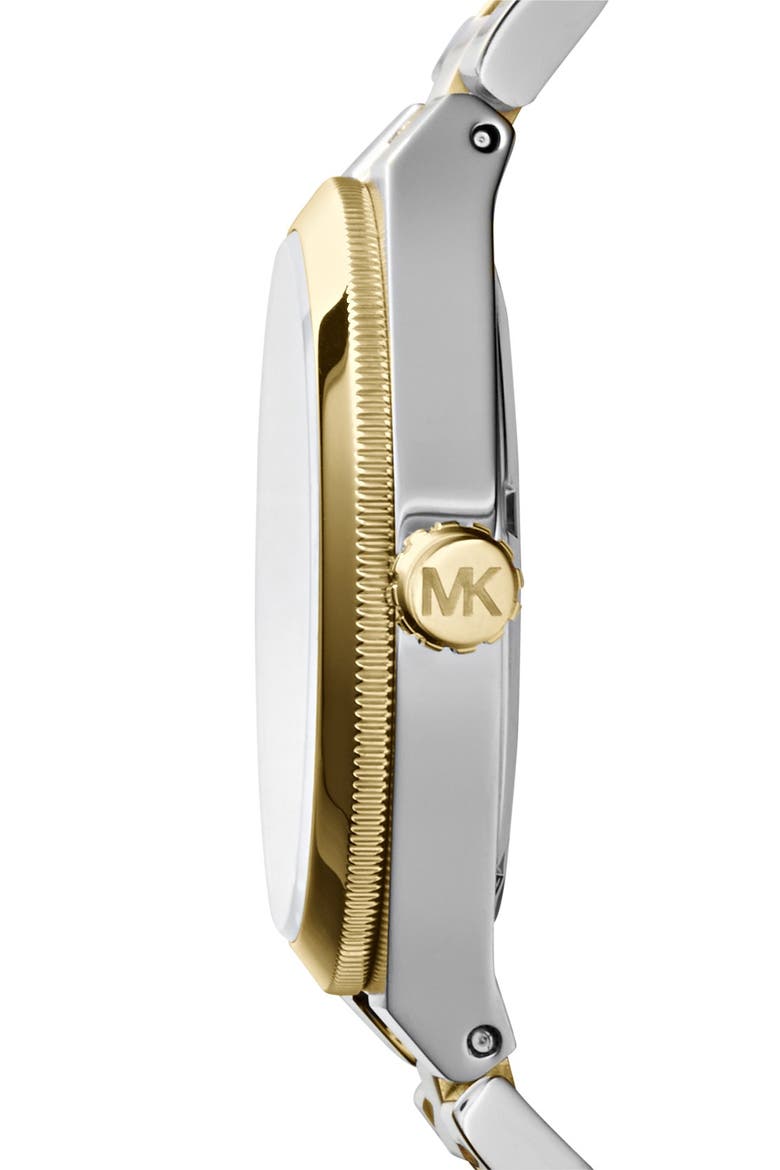 Michael Kors 'Channing' Lapis Dial Bracelet Watch, 38mm, Alternate, color, SILVER/ LAPIS