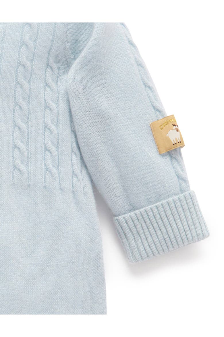 Baby Boy Cashmere Coverall, Alternate, color, Pale Blue Melange