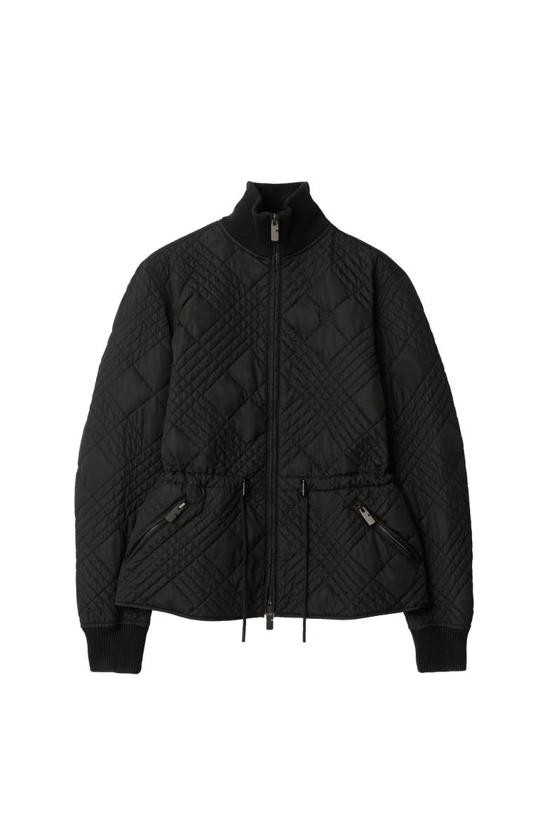Micro Check-stitch Nylon Wakerley Jacket, Alternate, color, Black
