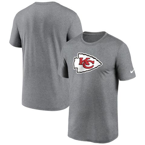 Men's Nike Heather Charcoal Kansas City Chiefs Primetime Legend Logo Performance T-Shirt