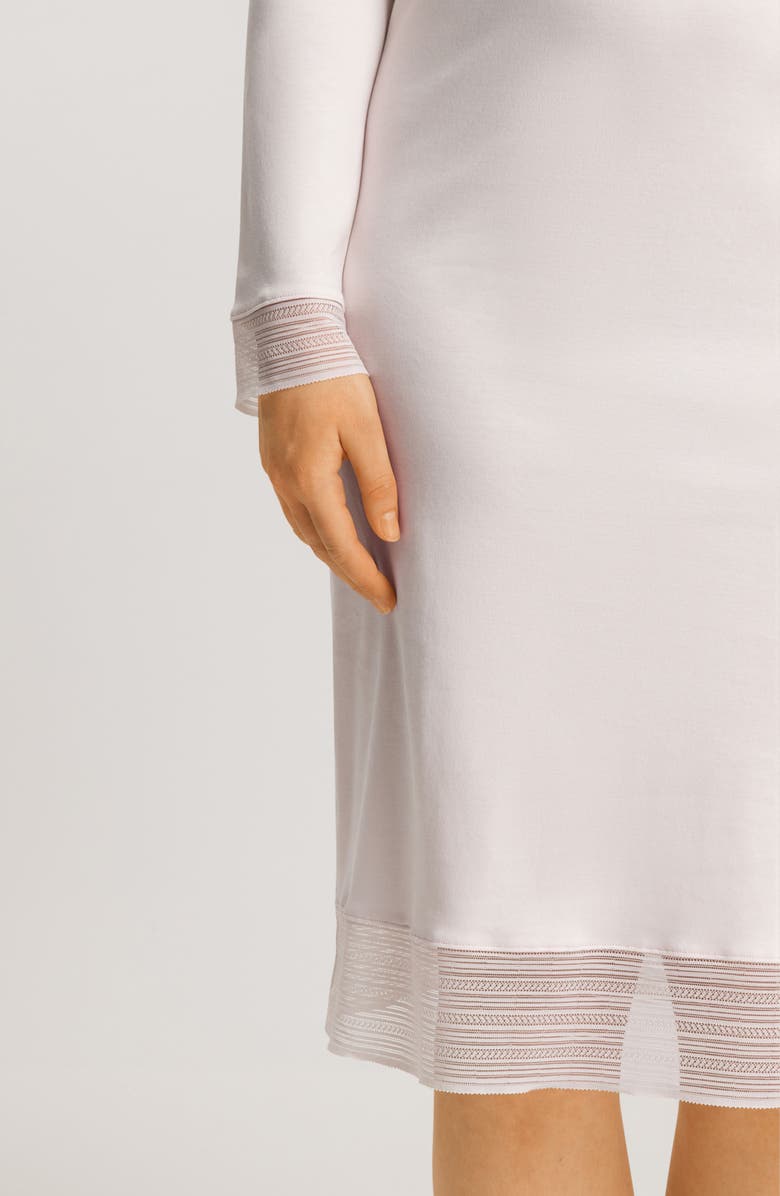 Hanro Sophie Long Sleeve Mercerized Cotton Nightgown, Alternate, color, 