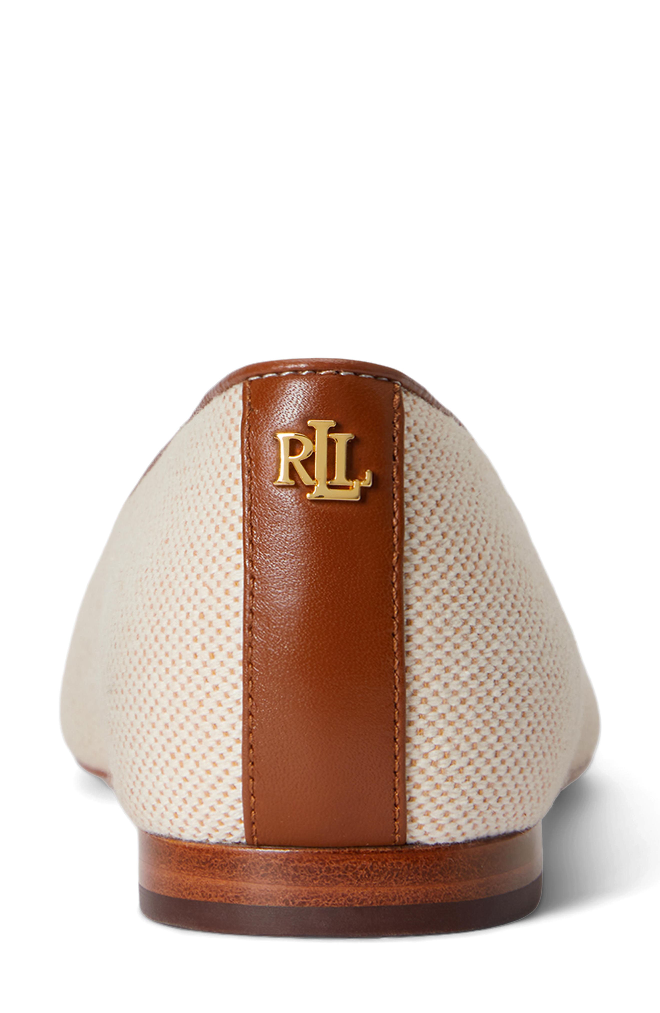 Lauren Ralph Lauren Londyn Pointed Cap Toe Ballet Flat, Alternate, color, Natural