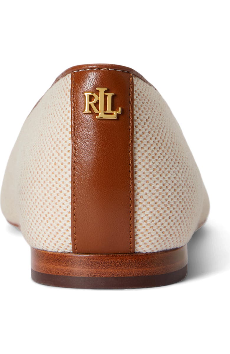 Lauren Ralph Lauren Londyn Pointed Cap Toe Ballet Flat, Alternate, color, Natural