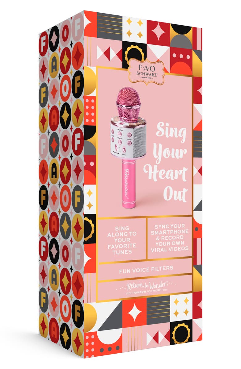 FAO Schwarz Musical Microphone Toy, Alternate, color, Light/ Pastel Pink