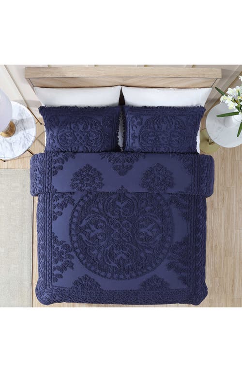 Beatrice Home Fashions Medallion Cotton Chenille Bedspread