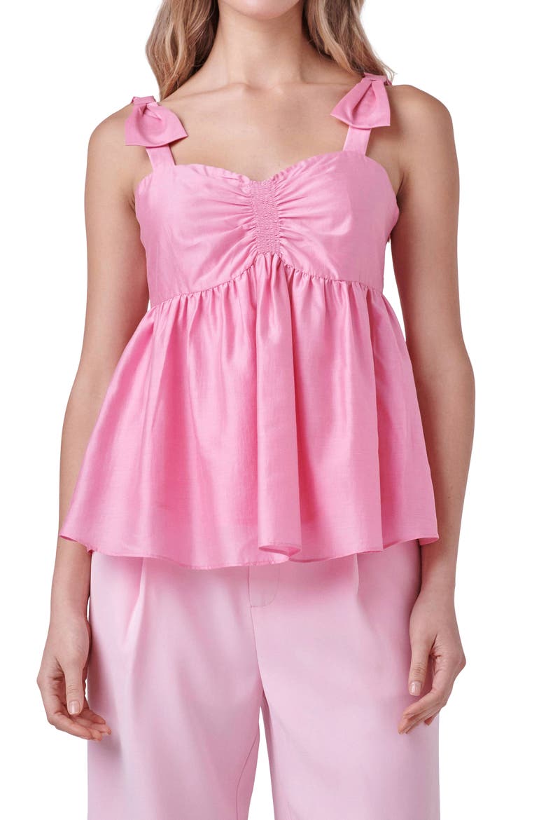Bow Accent Tank, Alternate, color, PINK