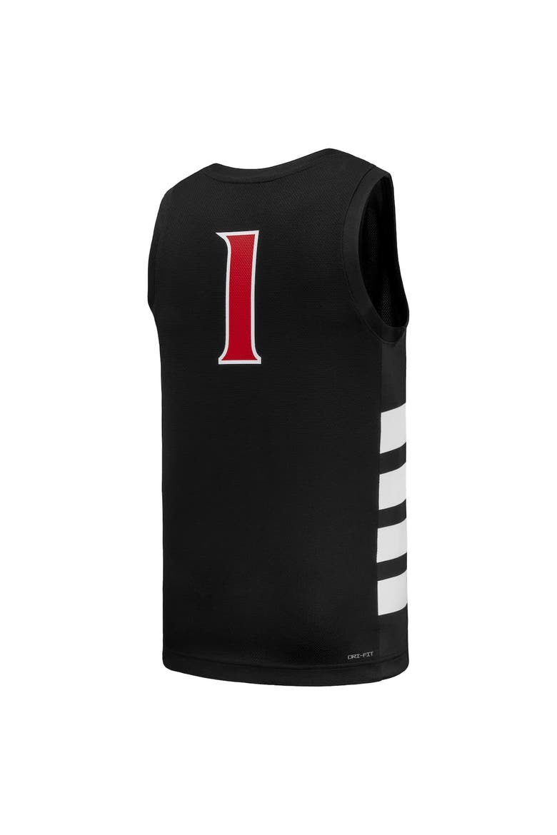Men's Nike #1 Black Cincinnati Bearcats Replica Basketball Jersey, Alternate, color, Black
