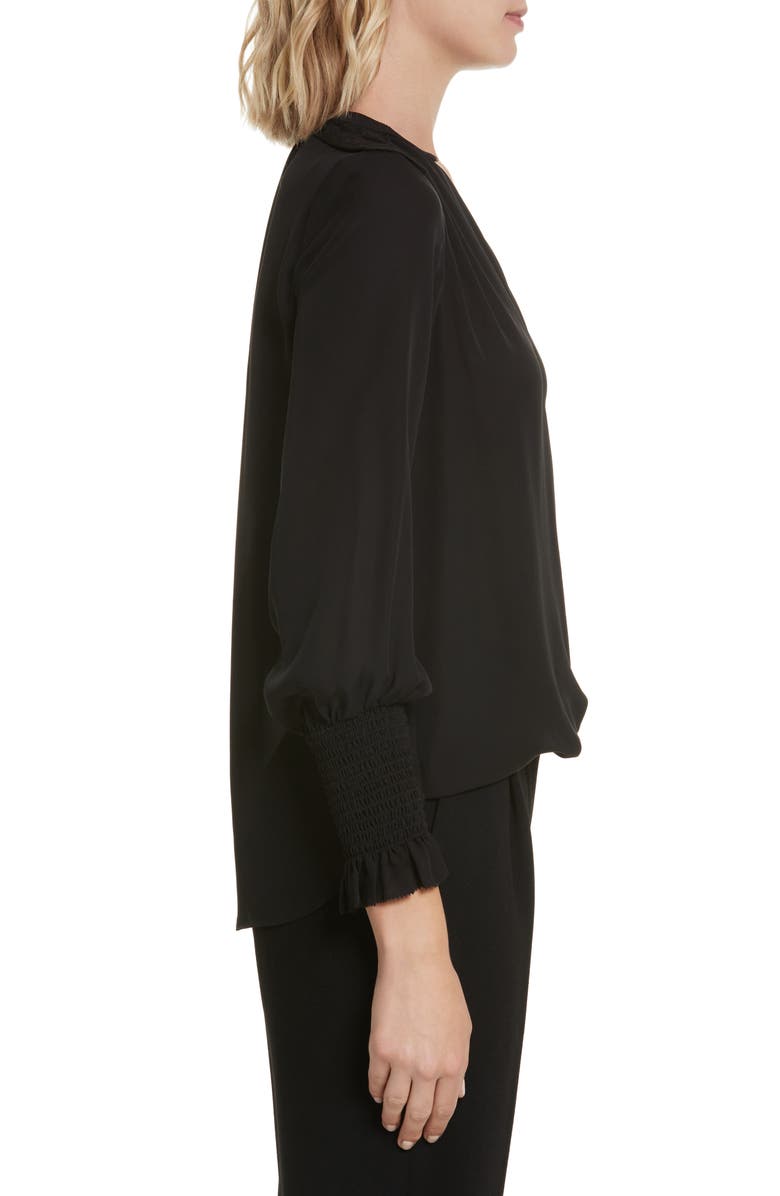 Rebecca Taylor Silk Wrap Top, Alternate, color, 