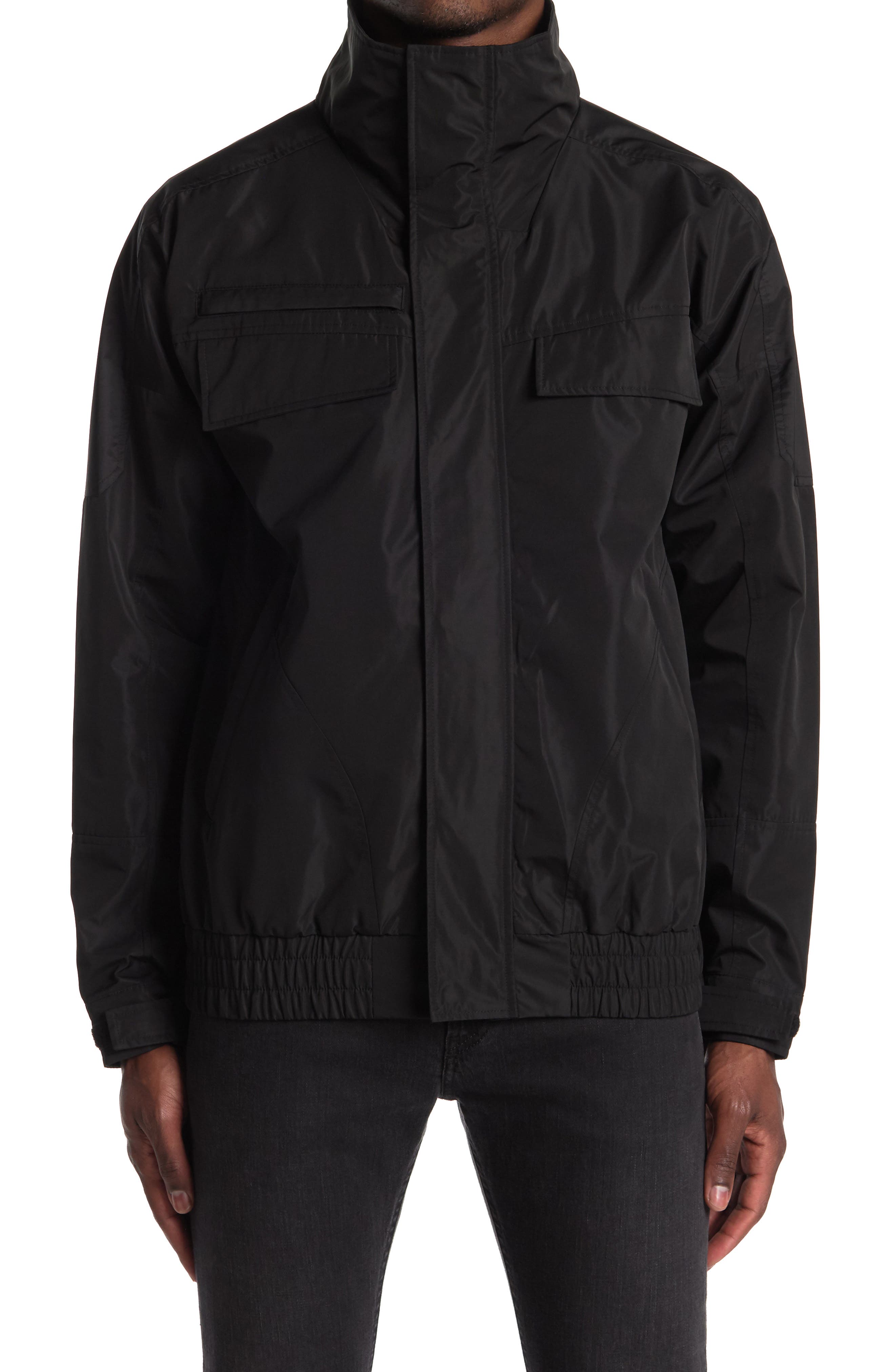 Bonded Poly Rain Bomber Jacket - image 2