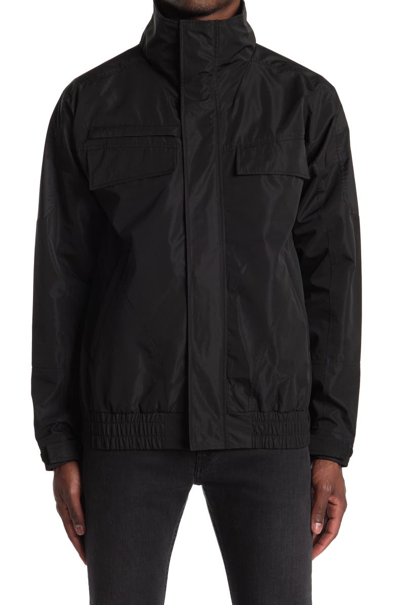 Noize Bonded Poly Rain Bomber Jacket, Alternate, color, 