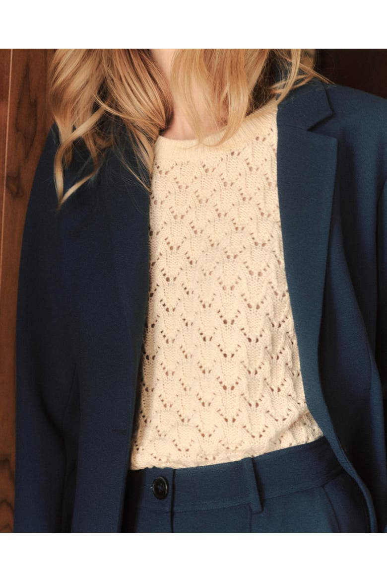 Willow Crepe Blazer, Alternate, color, Deep Teal