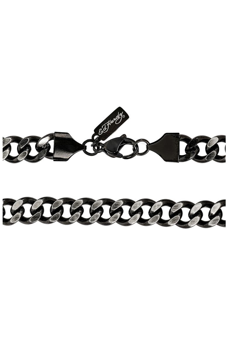 Men's Curb Chain Bracelet, Alternate, color, BLACK