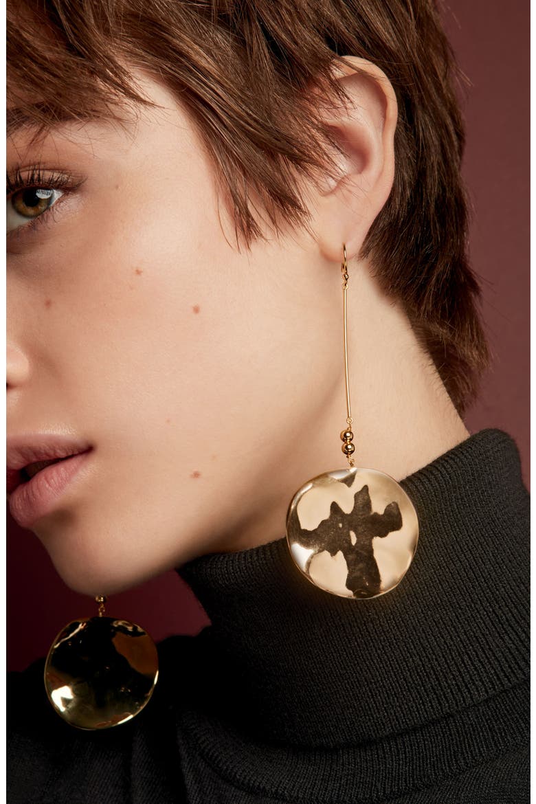Chloe Drop Earrings, Alternate, color, GOLD