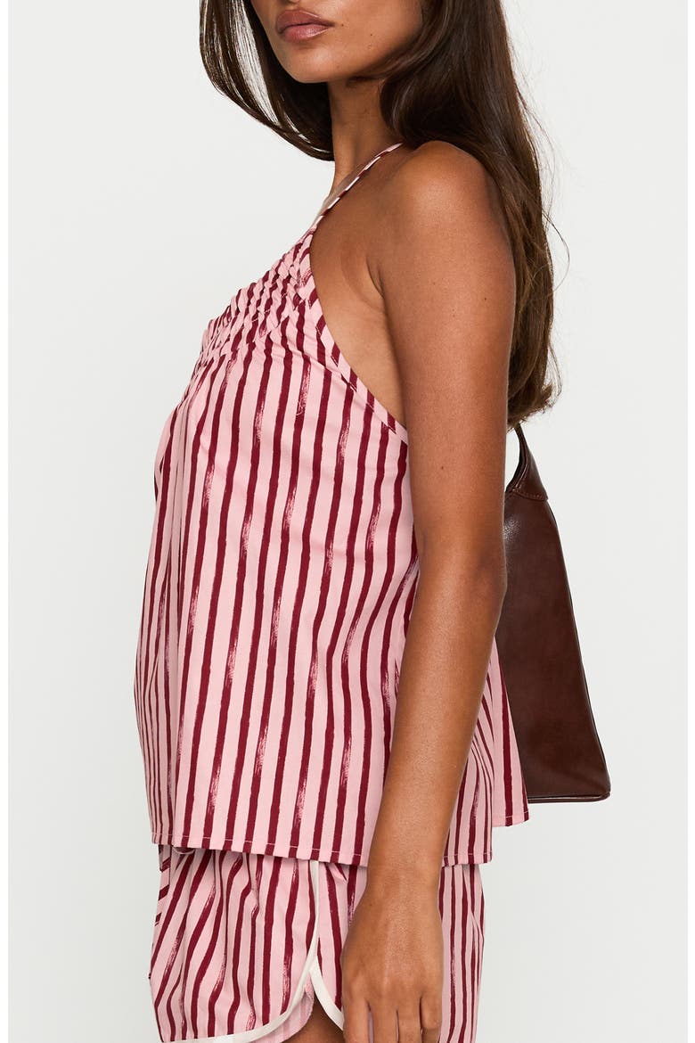 Your Everything Stripe Organic Cotton Halter Top, Alternate, color, PINK STRIPE